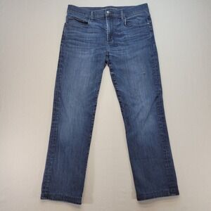 Joes Jeans The Classic Straight Mens 33x29 Blue Medium Wash Stretch Denim